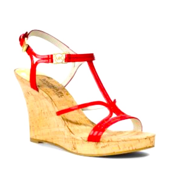 Coral Michael kors wedges - Picture 1 of 3